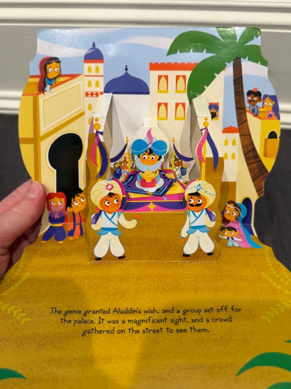 Disney Aladdin Pop-Up Hardcover Book - Purple and Yellow Kids Toddler - Picture 6 of 7